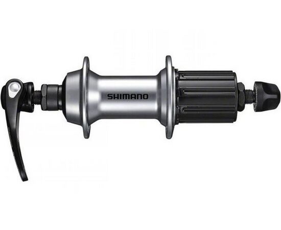 Втулка заднего колеса Shimano RS300 32 отв., 8/9/10ск., QR 163 мм, OLD 130мм (серебристый), Цвет: серый, Количество отверстий: 32