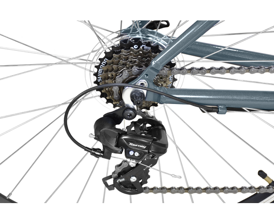 Велосипед Stark'23 Terros 28.2 V (серый/черный/оранжевый), Цвет: серый, Размер рамы: 18", изображение 4