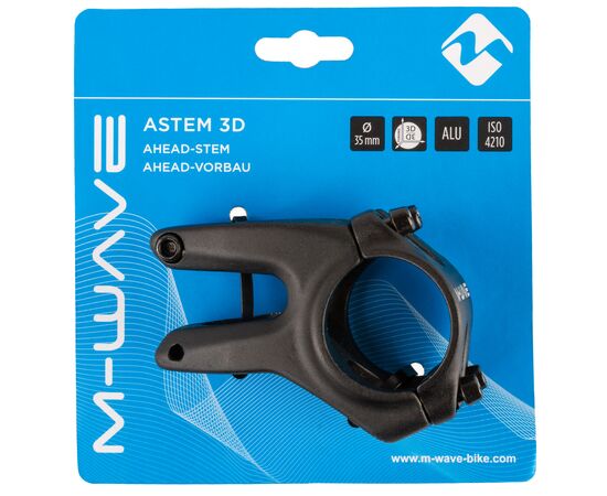 Вынос руля внешний нерегулируемый M-WAVE 5-404320 (40 мм, -12°, черный), изображение 2