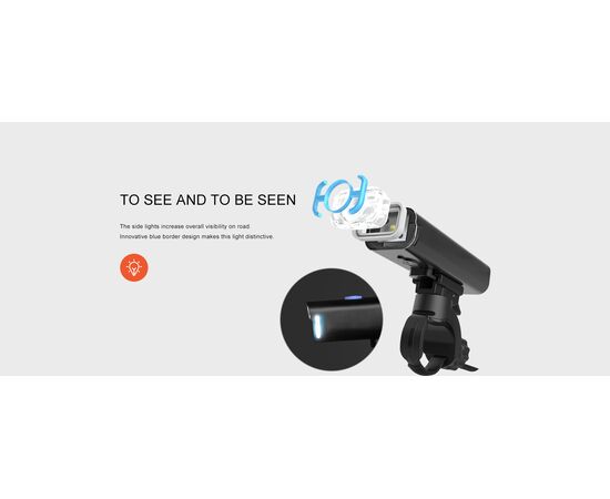 Фара GACIRON V9CP-850 1xCREE 850LM USB-C 2500mAh 07-300111, изображение 5