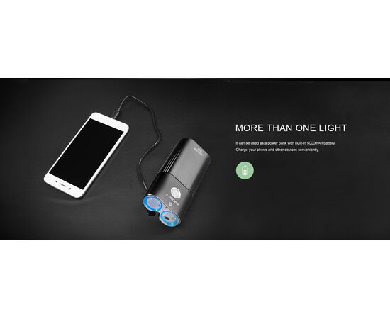 Фара GACIRON V9DP-2000 2xCREE 2000LM USB-C 6700mAh 07-300130, изображение 5