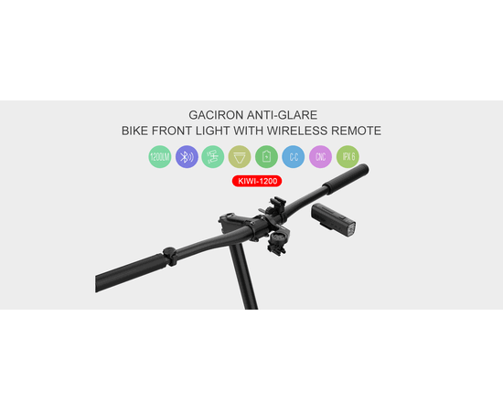 Фара GACIRON KiWi-1200 1xCREE 1200LM USB-C 4400mAh 07-300100, изображение 3