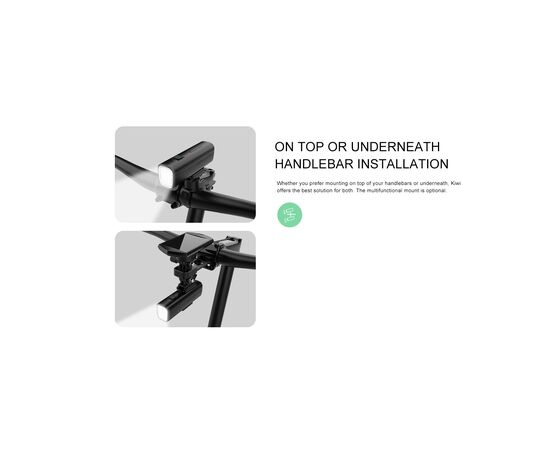 Фара GACIRON KiWi-1200 1xCREE 1200LM USB-C 4400mAh 07-300100, изображение 6