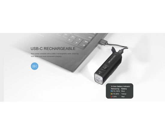 Фара GACIRON KiWi-400 ​1xCREE 400LM USB 1600mAh 07-300096, изображение 8