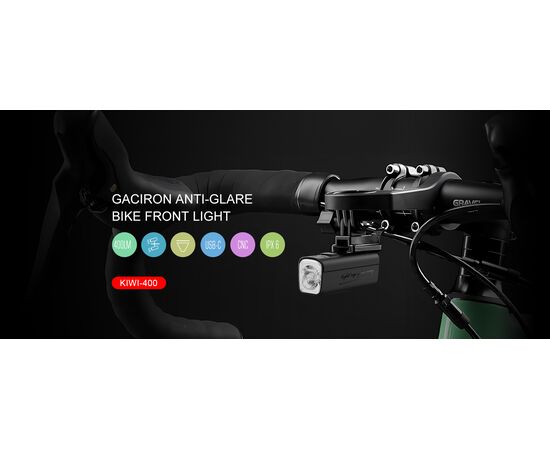 Фара GACIRON KiWi-400 ​1xCREE 400LM USB 1600mAh 07-300096, изображение 3