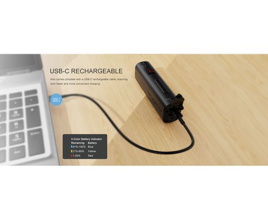 Фара GACIRON KiWi-800 1xCREE 800LM USB 2500mAh 07-300098, изображение 7