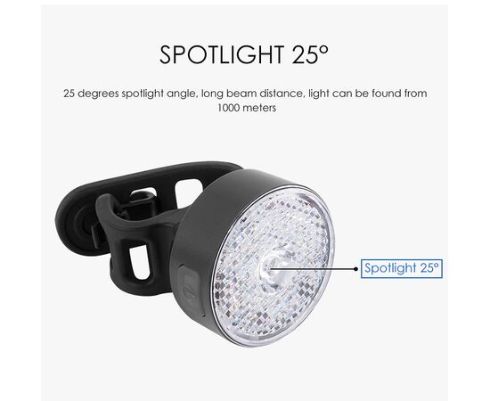 Фара с вибродатчиком GACIRON W08J-20 20 LM Micro USB 500mAh 07-300165, изображение 18