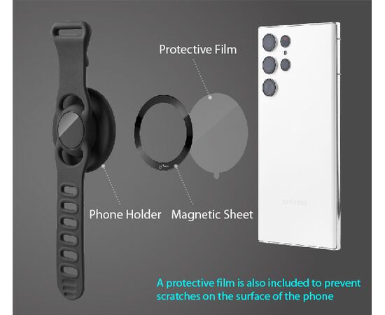 Держатель магнитный для смартфона на руль BONE Magnetic Fitness Phone Mount 07-230110, изображение 24