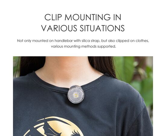 Фара с вибродатчиком GACIRON W08J-20 20 LM Micro USB 500mAh 07-300165, изображение 14