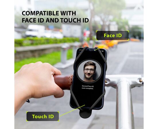 Держатель для смартфона универсальный 4.7"-7.2" на руль BONE BIKE TIE 4 07-200520 (чёрный), Цвет: черный, изображение 12