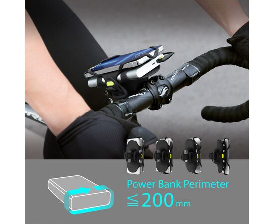 Держатель для смартфона универсальный 4.7"-7.2" на вынос BONE BIKE TIE PRO - PACK 2 07-211010 (чёрный), изображение 14