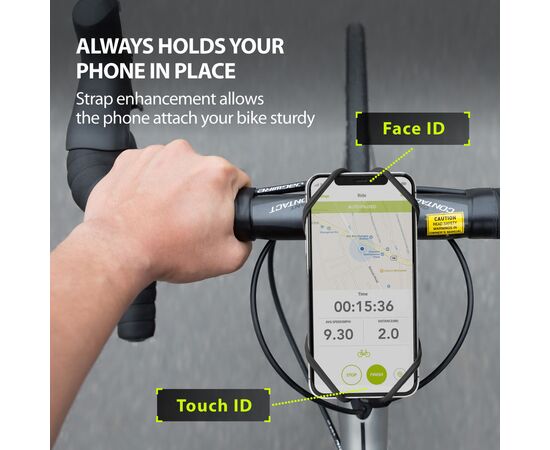 Держатель для смартфона универсальный 4.7"-7.2" на вынос BONE BIKE TIE PRO 4 07-200514 (люминесцентный зеленый), Цвет: зелёный, изображение 12