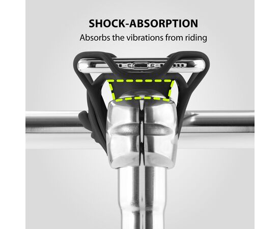 Держатель для смартфона универсальный 4.7"-7.2" на вынос BONE BIKE TIE PRO 4 07-200510 (чёрный), Цвет: черный, изображение 14