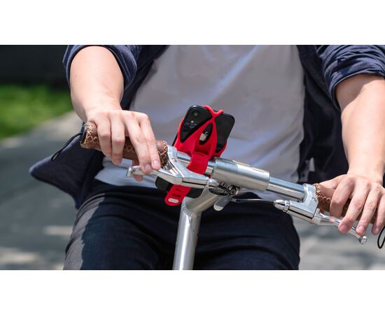 Держатель для смартфона универсальный 4.7"-7.2" на руль BONE BIKE TIE 4 07-200524 (люминесцентный зеленый), Цвет: зелёный, изображение 8