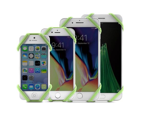 Держатель для смартфона универсальный 4"-6.7" на вынос BONE BIKE TIE PRO 2 07-180024 (люминесцентный зеленый), Цвет: зелёный, изображение 13