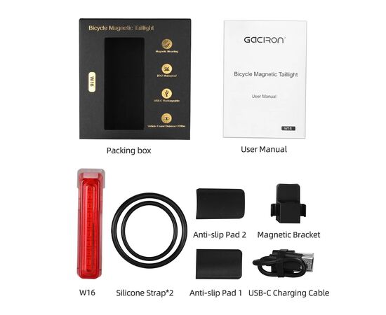 Фонарь GACIRON W16 30 LM USB-С 200mAh 07-300195, изображение 11