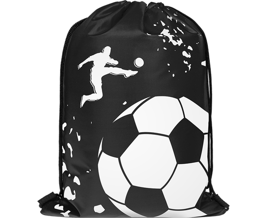 Мешок спортивный PROTECT 555-523 "Футбол" (чёрный), Цвет: белый