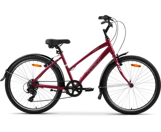 Велосипед AIST Cruiser 1.0 W 26" (вишневый), Цвет: бордовый, Размер рамы: 13,5"