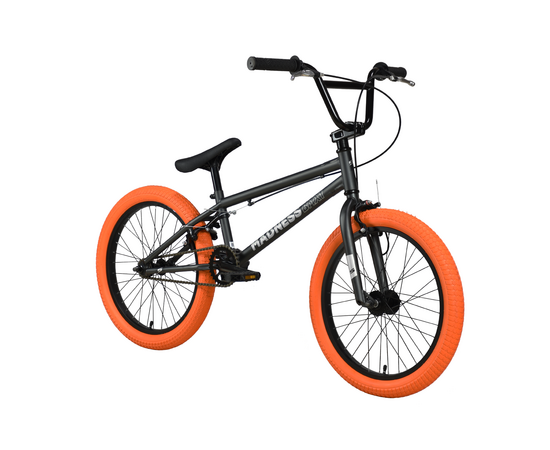 Велосипед Stark'22 Madness BMX 1 (темно-серый/серебристый/оранжевый), Цвет: черный, изображение 2