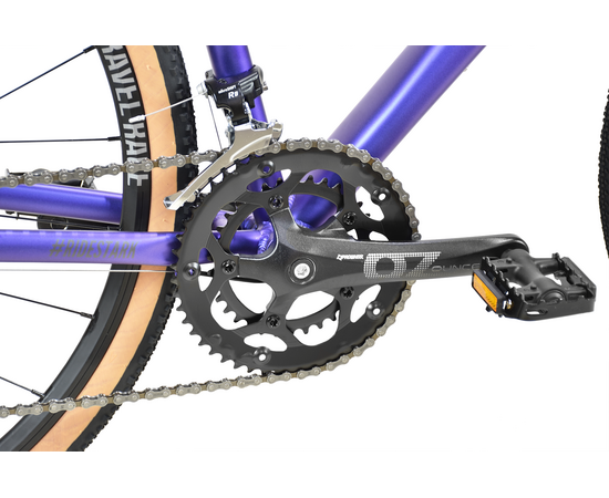 Велосипед Stark'23 Gravel 700.1 D (фиолетовый/черный), Цвет: фиолетовый, Размер рамы: 20", изображение 5