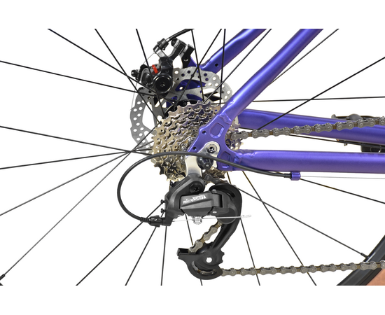 Велосипед Stark'23 Gravel 700.1 D (фиолетовый/черный), Цвет: фиолетовый, Размер рамы: 20", изображение 6