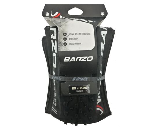 Велосипедная покрышка Vittoria BARZO 55-622 (29x2.25), 4C, складная (чёрный), изображение 2 Велосипедная покрышка Vittoria BARZO 55-622 (29x2.25), 4C, складная (чёрный), изображение 2