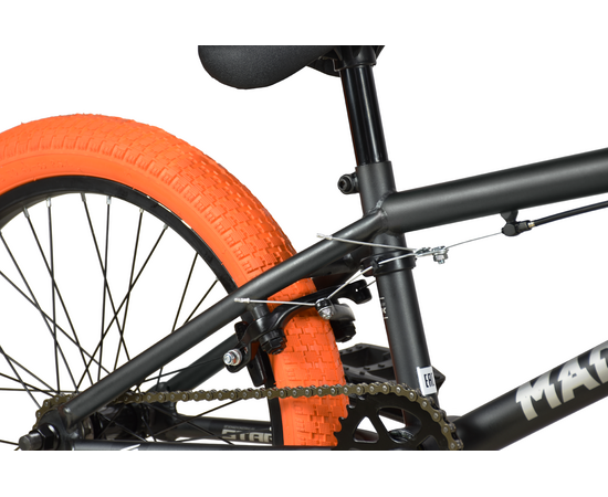 Велосипед Stark'22 Madness BMX 1 (темно-серый/серебристый/оранжевый), Цвет: черный, изображение 3