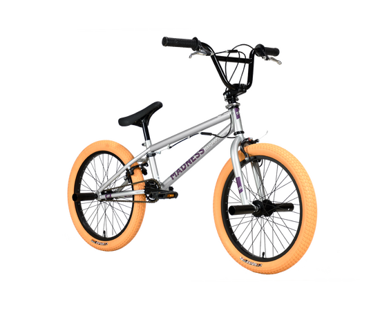 Велосипед Stark'23 Madness BMX 3 (серебристый/фиолетовый/кремовый), Цвет: серый, изображение 2