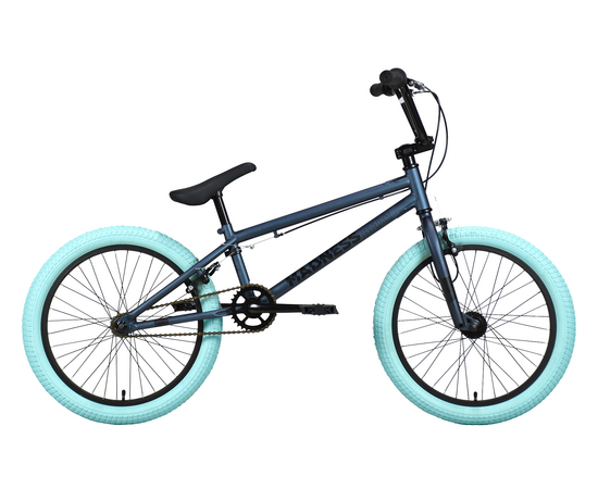 Велосипед Stark'22 Madness BMX 1 (темно-синий/черный/голубой), Цвет: голубой