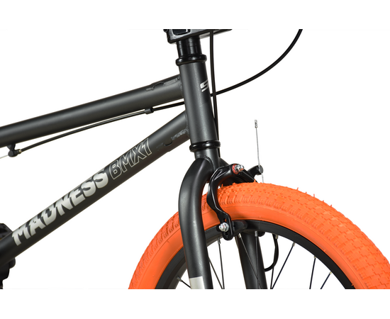 Велосипед Stark'22 Madness BMX 1 (темно-серый/серебристый/оранжевый), Цвет: черный, изображение 4