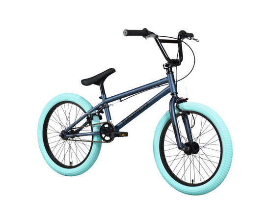 Велосипед Stark'22 Madness BMX 1 (темно-синий/черный/голубой), Цвет: голубой, изображение 2