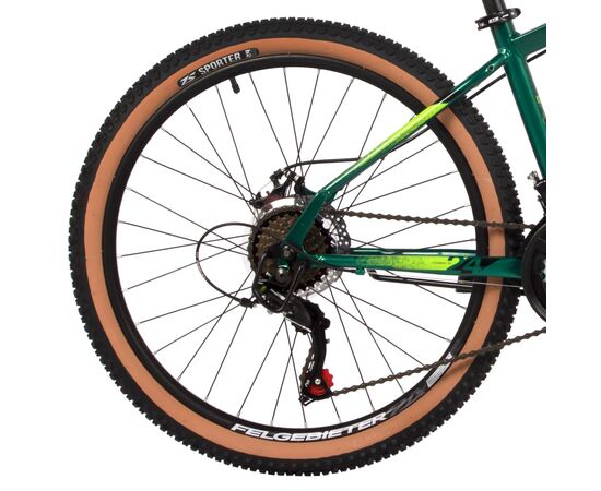 Велосипед Foxx Caiman 24" (зеленый), Цвет: зелёный, Размер рамы: 12", изображение 4