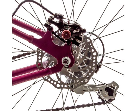 Велосипед Novatrack Jenny 6.D 24" (пурпурный), Цвет: сиреневый, Размер рамы: 12", изображение 3