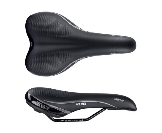 Седло Force COMFORT GEL TECH 20105 (чёрный), изображение 2 Седло Force COMFORT GEL TECH 20105 (чёрный), изображение 2