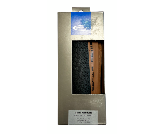 Велосипедная покрышка Schwalbe G-ONE ALLROUND 28x1,50 (40-622), RaceGuard, TLE, складная (Bronze Sidewall), Цвет: коричневый, Ширина: 1.50" (40 мм), изображение 4 Велосипедная покрышка Schwalbe G-ONE ALLROUND 28x1,50 (40-622), RaceGuard, TLE, складная (Bronze Sidewall), Цвет: коричневый, Ширина: 1.50" (40 мм), изображение 4
