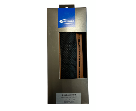 Велосипедная покрышка Schwalbe G-ONE ALLROUND 28x1,35 (35-622), RaceGuard, TLE, складная (Bronze Sidewall), Цвет: коричневый, Ширина: 1.35" (35 мм), изображение 4