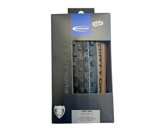 Велосипедная покрышка Schwalbe DIRTY DAN 29x2.0 (50-622), Super Race, Addix Speedgrip (чёрный, коричневая боковина), изображение 3