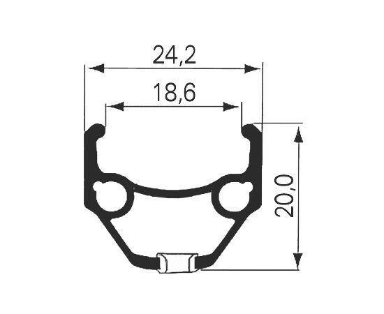 Обод велосипедный для ободных тормозов REMERX DRAGON L-719 5-380331 28" 36 отв. (чёрный), изображение 2