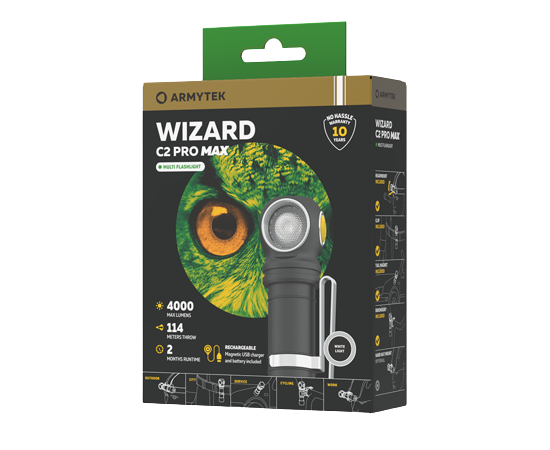 Фонарь Armytek Wizard C2 Pro Max Magnet USB (белый), изображение 7