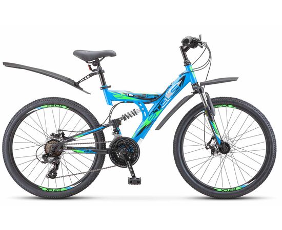 Подростковый велосипед Stels Focus MD 24" (синий/чёрный), Цвет: синий, Размер рамы: 16"