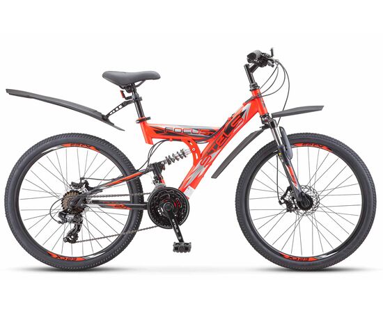 Подростковый велосипед Stels Focus MD 24" (красный/чёрный), Цвет: Красный, Размер рамы: 16"