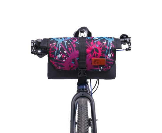 Велосумка на руль Tim Sport Fox (черный/граффити), Цвет: сиреневый, изображение 2
