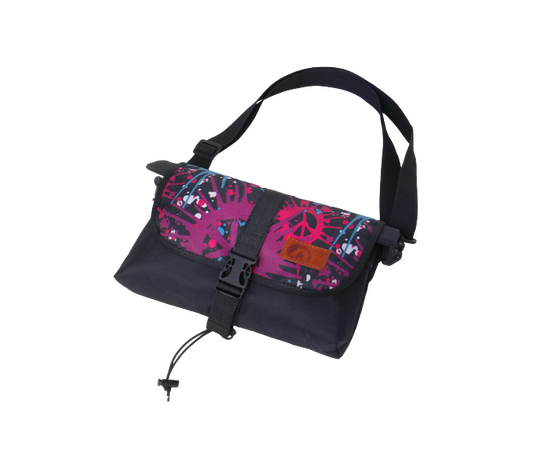 Велосумка на руль Tim Sport Fox (черный/граффити), Цвет: сиреневый, изображение 3