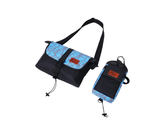 Велосумка на руль Tim Sport Fox (черный/льдинка), Цвет: синий, изображение 3