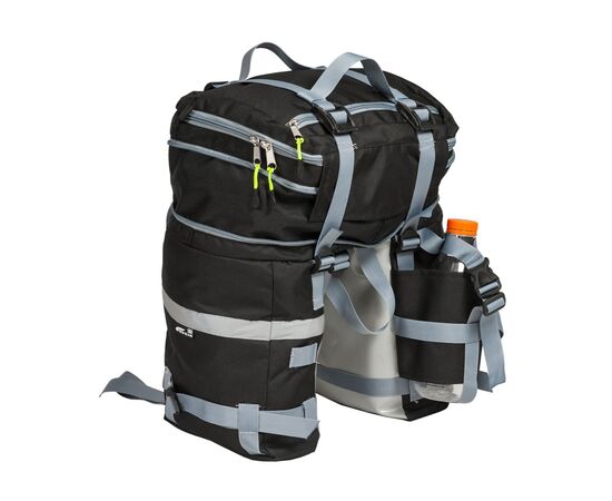 Велорюкзак на багажник (велоштаны) Course 22-30 литров (чёрный), изображение 3 Велорюкзак на багажник (велоштаны) Course 22-30 литров (чёрный), изображение 3