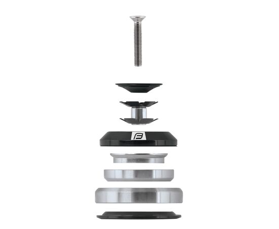 Рулевая колонка Force 151035 коническая интегрированная 1 1/8''-1 1/2'' 36° (чёрный), изображение 2