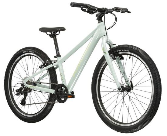 Велосипед KROSS Lea JR 1.0 D 24 (серый/зелёный), Цвет: серый, изображение 2