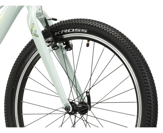 Велосипед KROSS Lea JR 1.0 D 24 (серый/зелёный), Цвет: серый, изображение 7