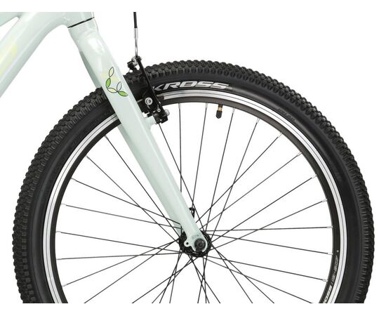 Велосипед KROSS Lea JR 1.0 D 24 (серый/зелёный), Цвет: серый, изображение 9