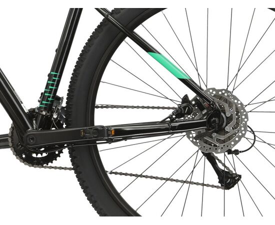 Велосипед KROSS Level 1.0 M 29 (чёрный/зелёный), Цвет: черный, Размер рамы: XL, изображение 12